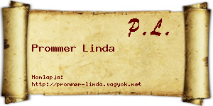 Prommer Linda névjegykártya